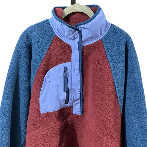 FREE PEOPLE MOVEMENT Hit The Slopes 1/4 Zip Pullover L Mahogany Combo $128 NWT - Picture 6 of 14